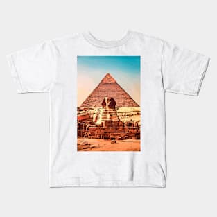 The great Sphinx and great pyramid Kids T-Shirt